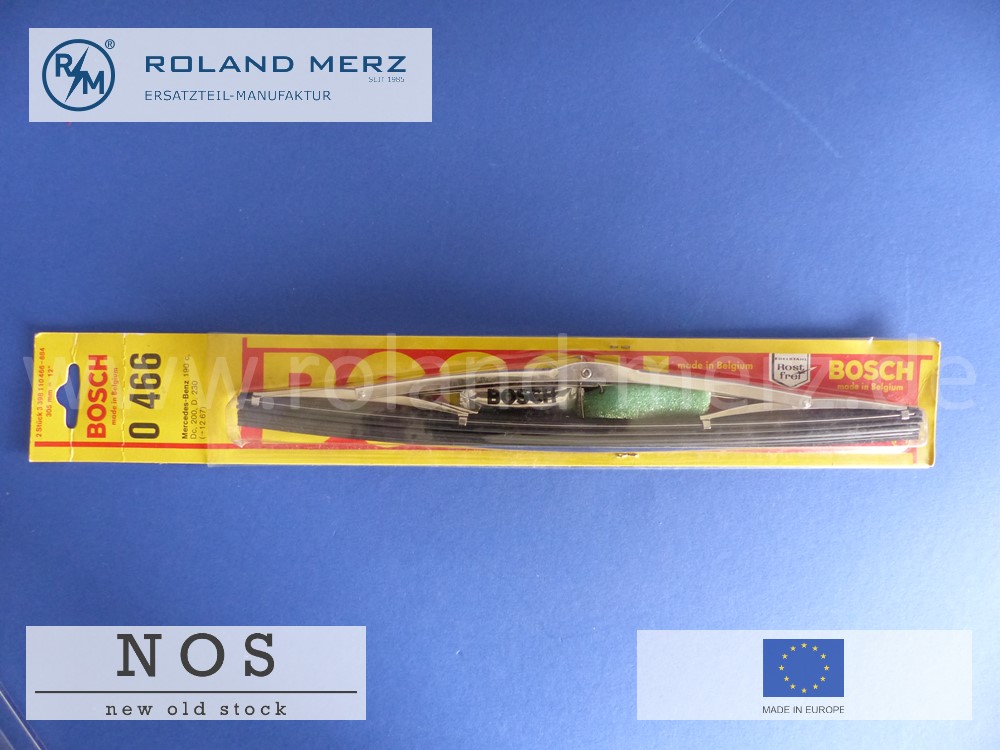 Paar original Bosch Wischerblätter, Länge 305mm, Edelstahl poliert, Bosch 3 398 110 466, Mercedes 113 820 00 45, für Mercedes 230SL - 280SL und alle Bm 110