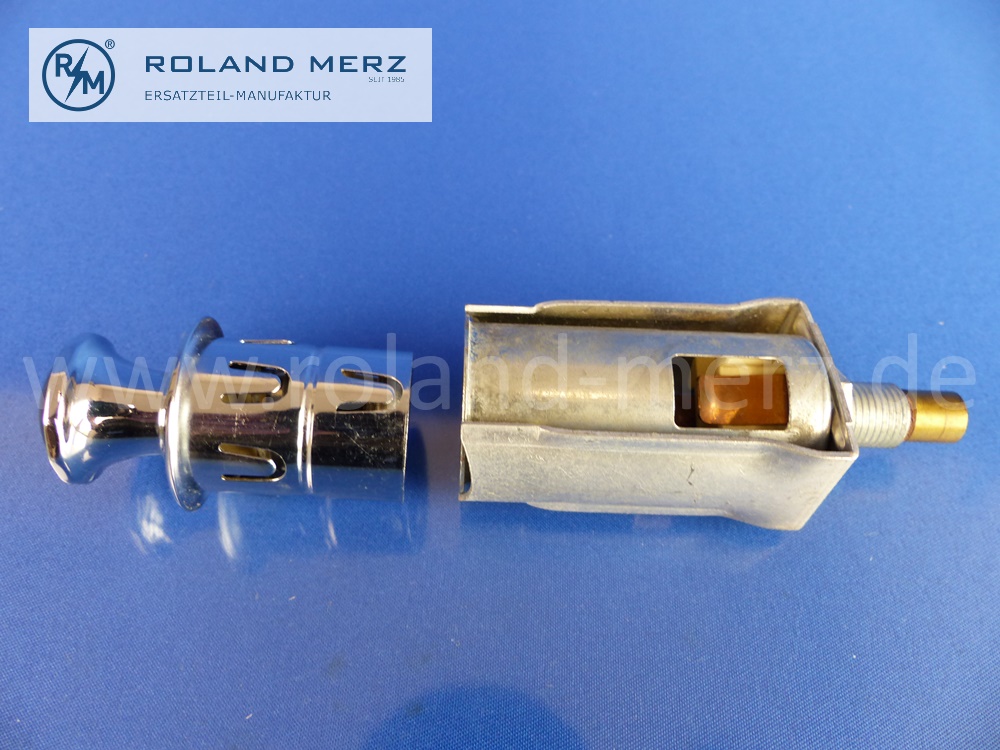 0008250853 Zigarettenanzünder, Zigarrenanzünder vollständig, 6 Volt, Mercedes W120, 170S-D, 170S-V, 180, Original MB-Neuteil NOS