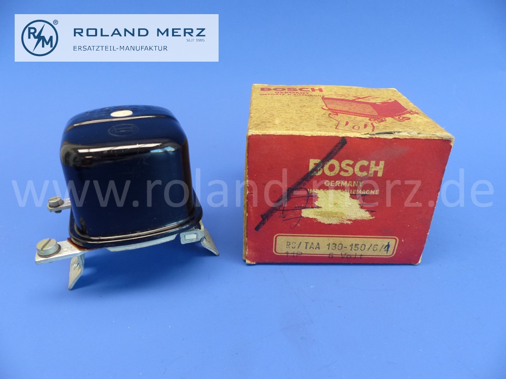 0190213007 Bosch Regler Lichtmaschine, Generatorregler, RS/TA 130-150/6A2, 6 V, TA 7V 33A, Original Bosch Austauschteil, NOS 