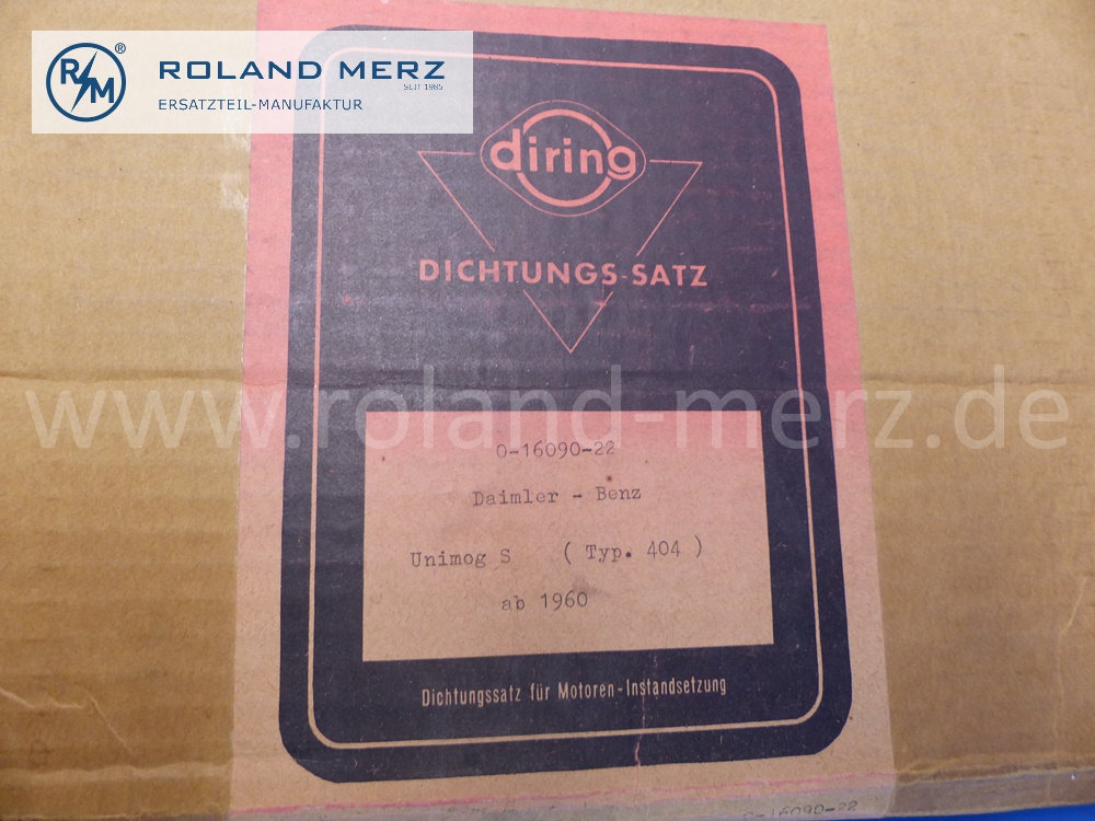 0-16090-22 Dichtungssatz Motor, Vollsatz, Mercedes Unimog S404, ab 1960, Original Elring Neuteil, NOS