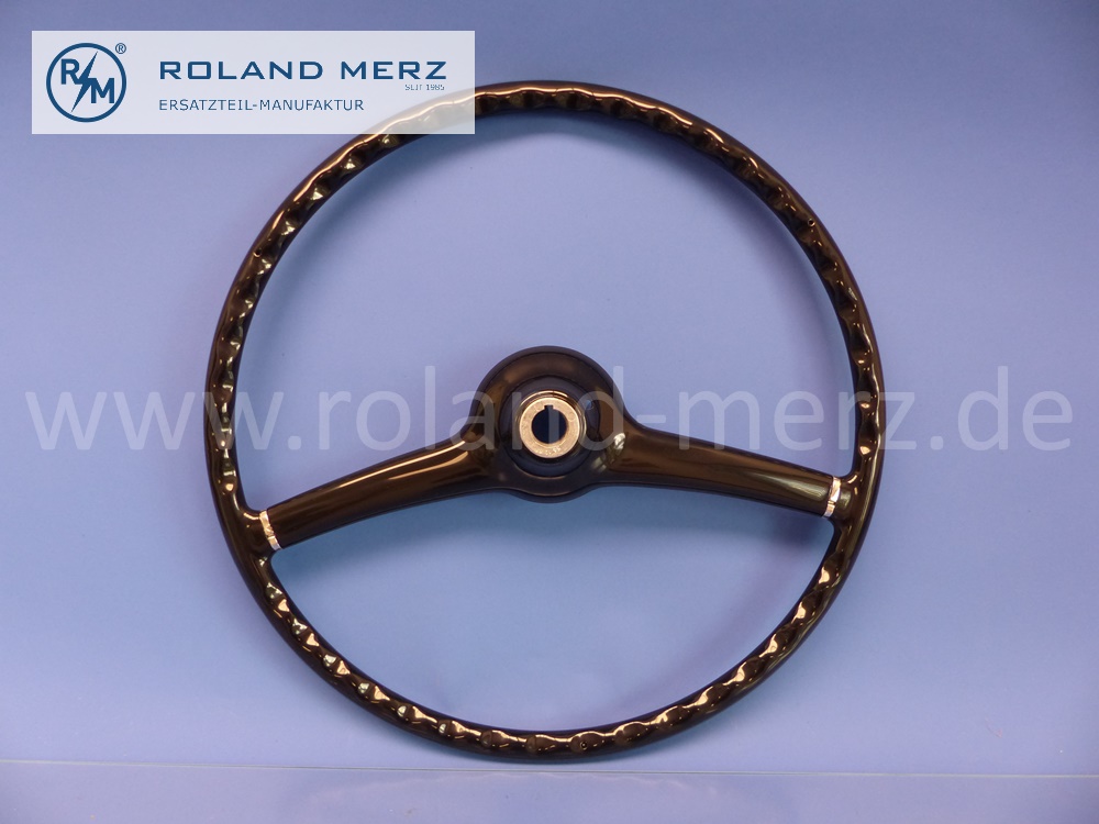 1864600803 Lenkrad, schwarz, 2 Speichen, Mercedes W186 Adenauer, W188, W189, W198.042 300SL Roadster, Original Mercedes Neuteil, NOS