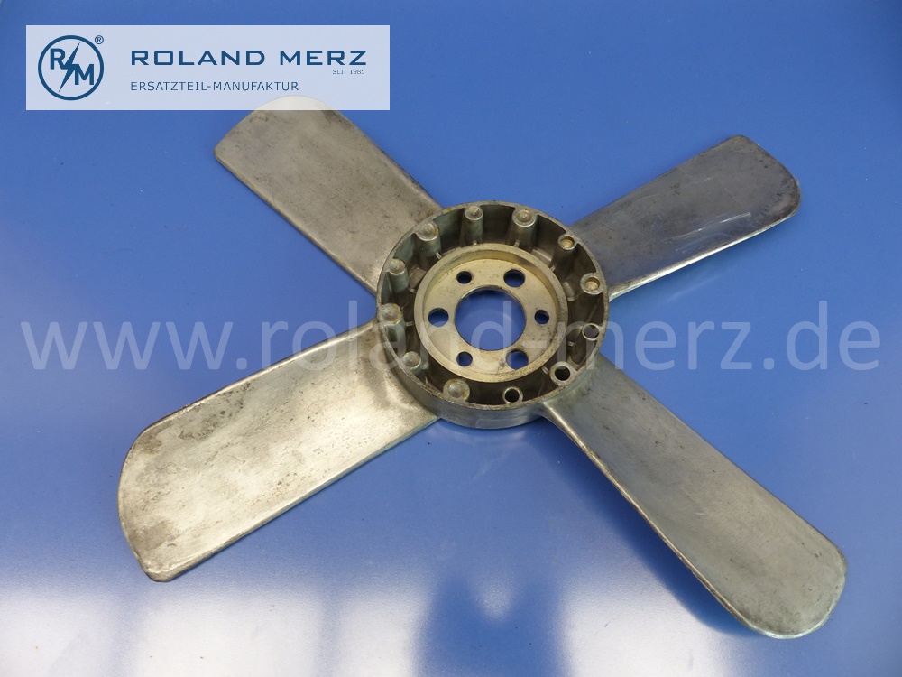 1802050806 Lüfter, Lüfterrad, Lüfterflügel, Mercedes Motoren M121, M127, M130, M198, OM621, Original Mercedes Neuteil, NOS - Lagerspuren -