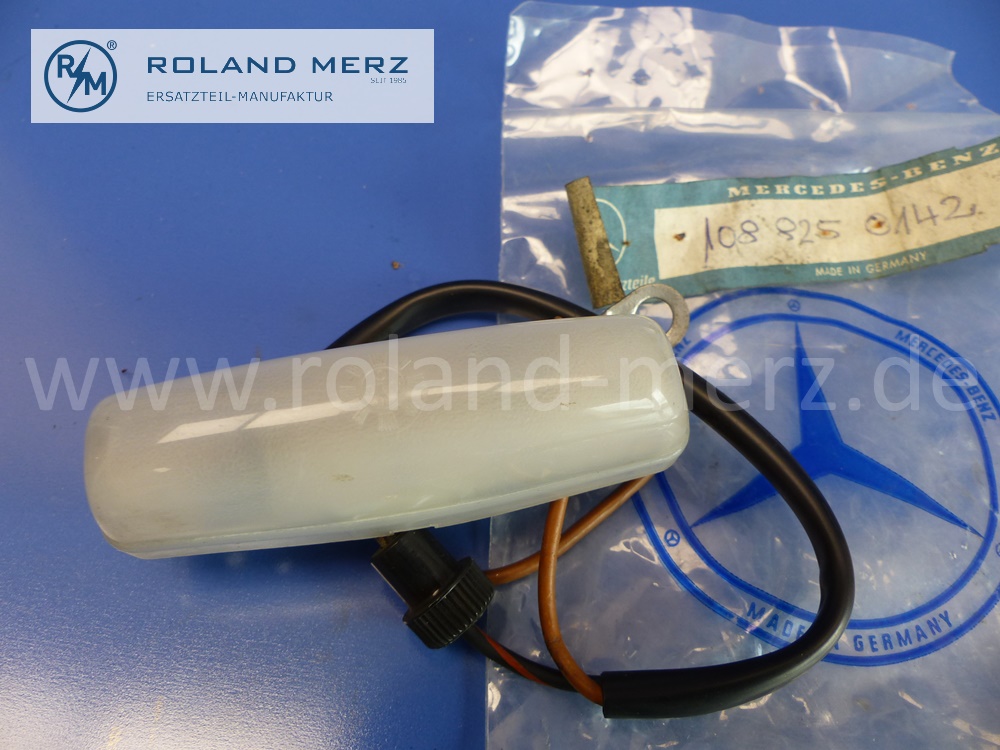 1088250142 Fußraumleuchte Mercedes 280SE/Cp, SE 3.5Cp, alle W108, W109, W111, Original MB-Neuteil, NOS