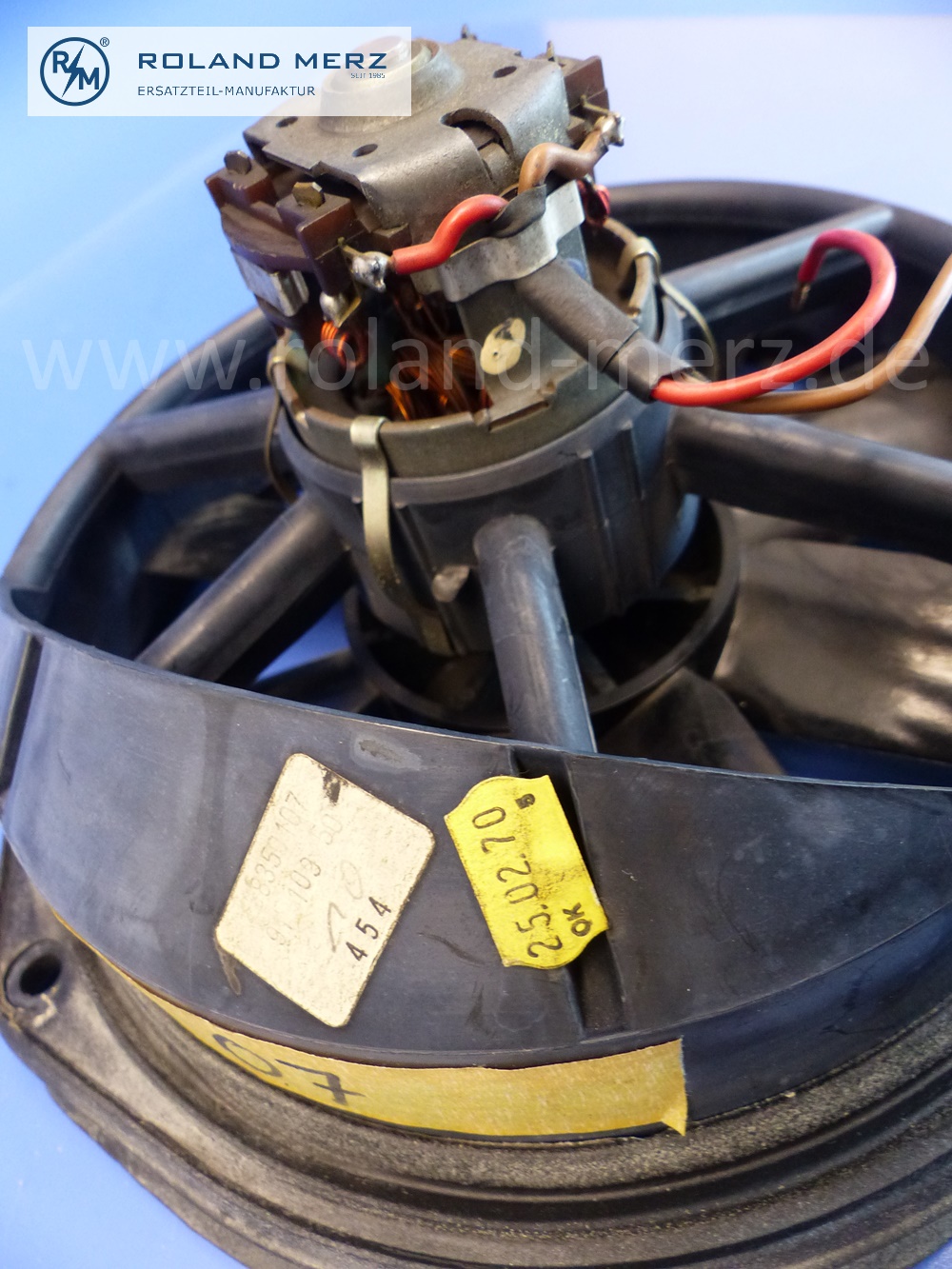1158350107 Gebläse, Heizungsgebläse, Lüftermotor, Mercedes W114, W115, Strich 8, Original Mercedes Neuteil, NOS