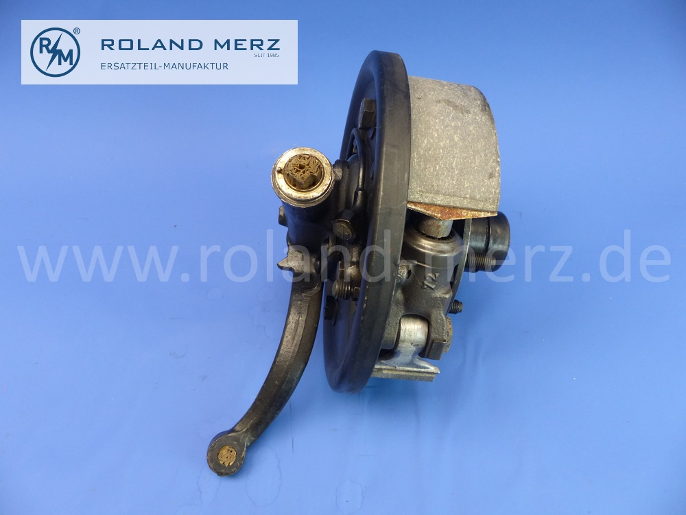 120420 assembly front brake, right, complete, drum brake, Mercedes W120, W121, Ponton, 190SL, 1204210801, 1213300520, 1214200016, 0014203318, 1103300325, original Mercedes spare-part, NOS - used part -