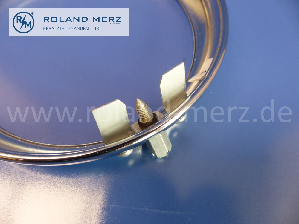 0008264689 Lampenring, Deckelring Scheinwerfer, verchromt, Kreuzschlitzschraube, Mercedes W120, W121, W128, Ponton, Original Mercedes Neuteil, NOS 