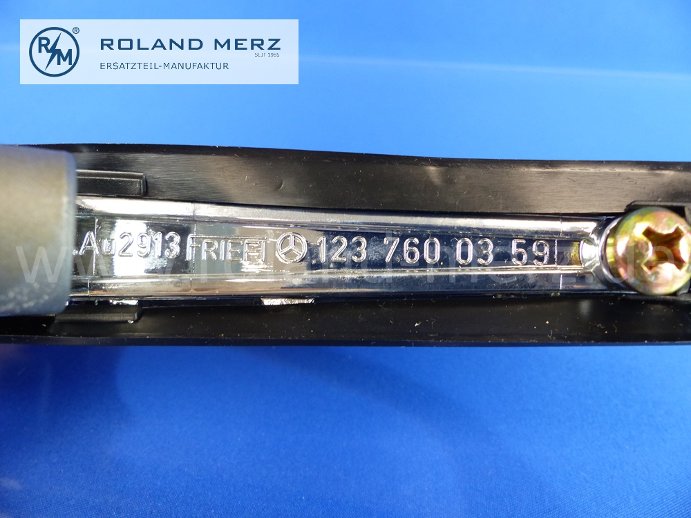 1237600359 door handle rear doors, left and right, Mercedes W123, MB 200, 230, 250, 280, 280E, - 300TD, Original MB spare part NOS