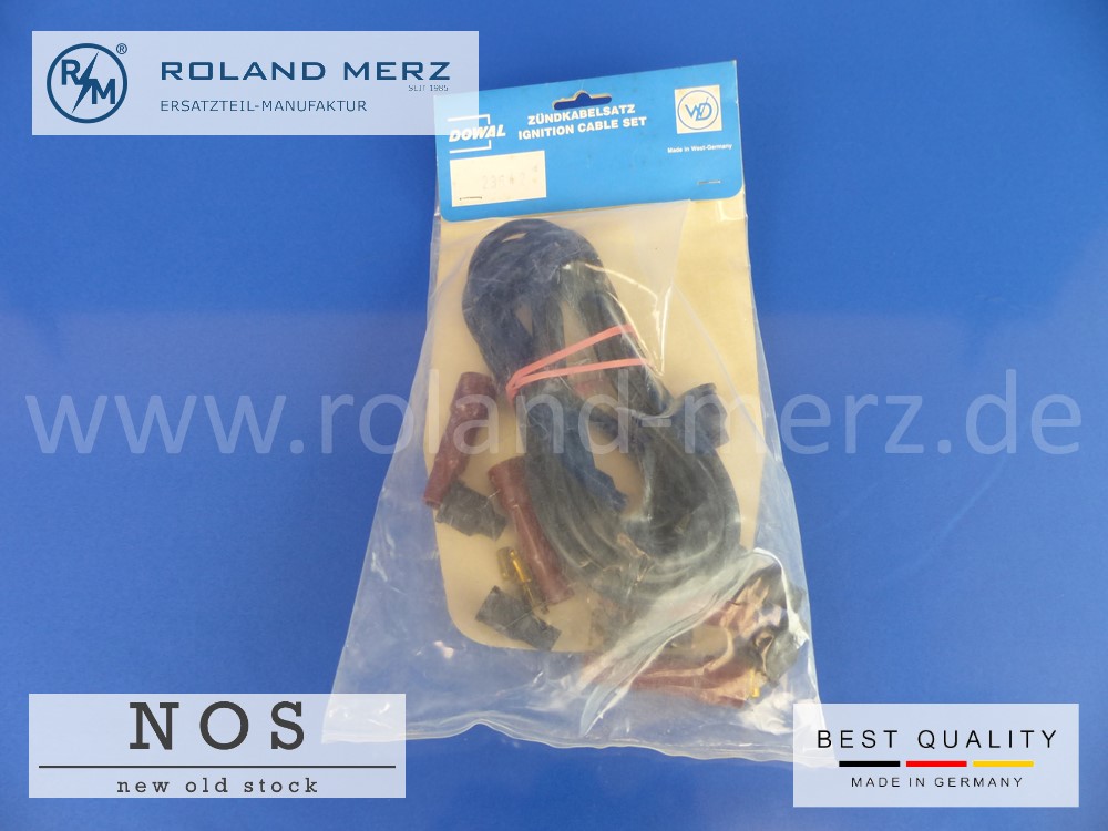 P1140168 Universal Zündleitungssatz für 4 Zylinder-Typen mit Bakelite Kerzensteckern, Wasserschutzkappen