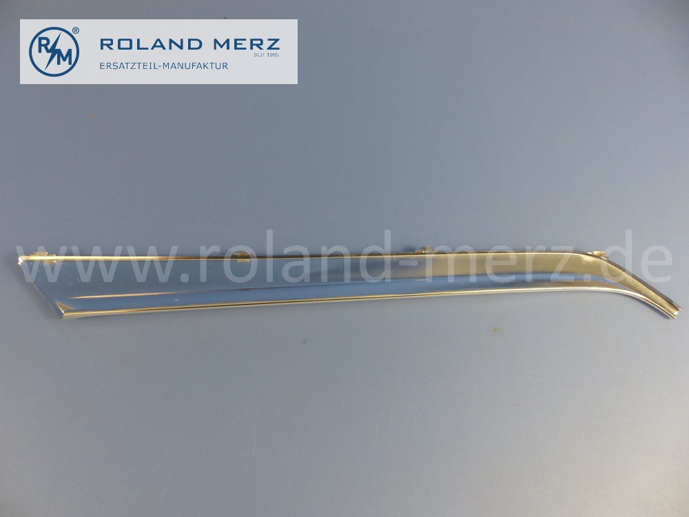 1156981689 Zierstab, Zierleiste, Zierblende, A-Säule, rechts, Mercedes W114, Strich 8, Coupé, Original Mercedes Neuteil, NOS