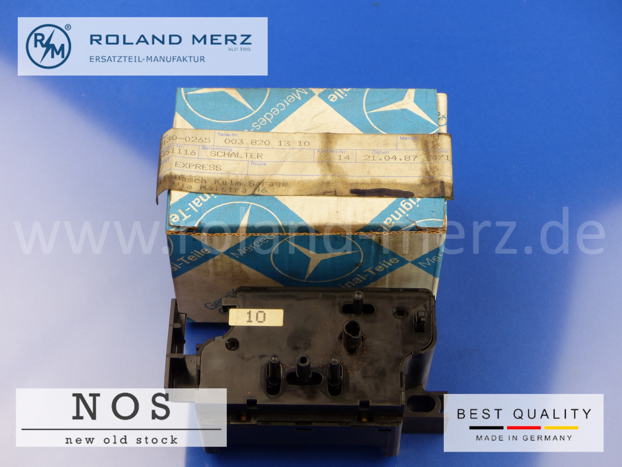 P1150266 Schalter Sitzverstellung rechts, Mercedes W126, A003 820 13 10