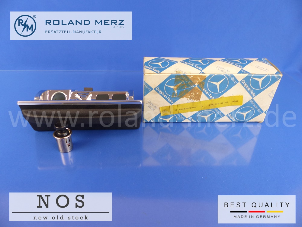 1078100230 Aschbecher, Farbe schwarz 9007 für Mercedes 280SL- 450SL, 280SLC -450SLC, 280S – 450SEL Bm 107, 116