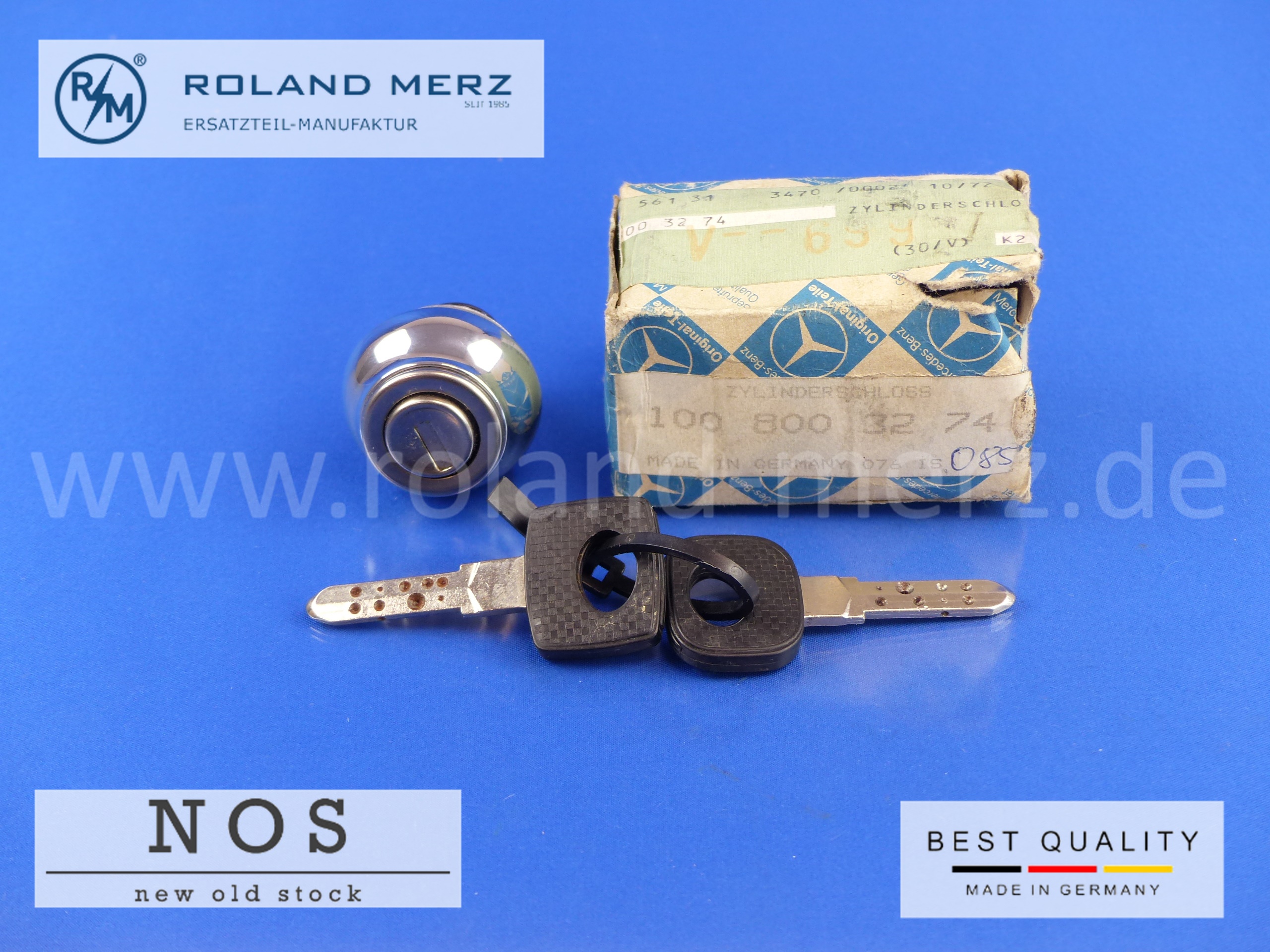 1008003274 Schloss Zylinder Fahrertür rechts, Mercedes W100 MB600, Original MB Neuteil, NOS 1008003274 Schloss Zylinder Fahrertür rechts, Mercedes W100 MB600, Original MB Neuteil, NOS