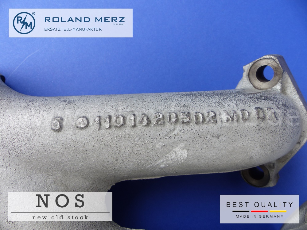 P1100716 Auspuffkrümmer Mercedes 110 142 80 02 Neuteil NOS Zylinder 1-3 M110, W114 /8, W116 280S, W107 280SL