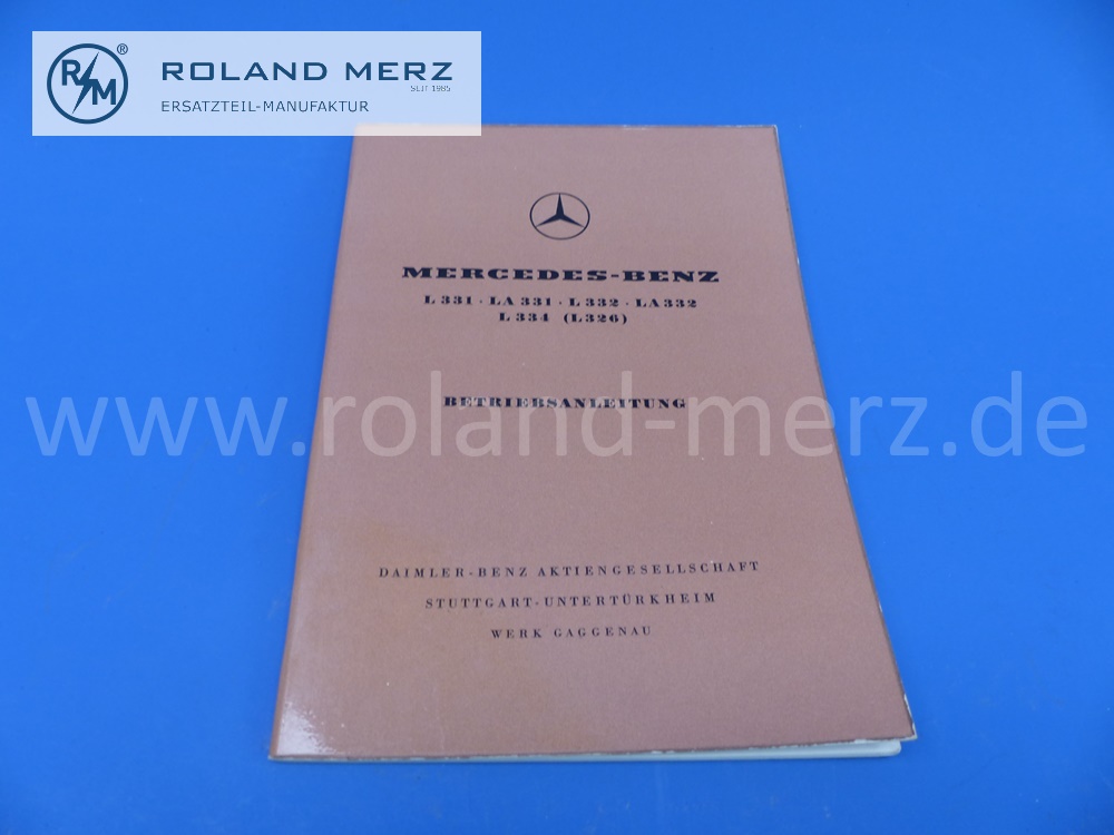 operating manual, german, Mercedes L-, LA- 331, 332, 334, OM326