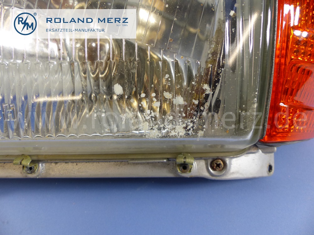 1078200161 Bosch Leuchteinheit, Scheinwerfer, mit Blinkleuchte, links, Rechtsverkehr, Mercedes W107, Original Mercedes Neuteil, NOS - Stockflecken -
