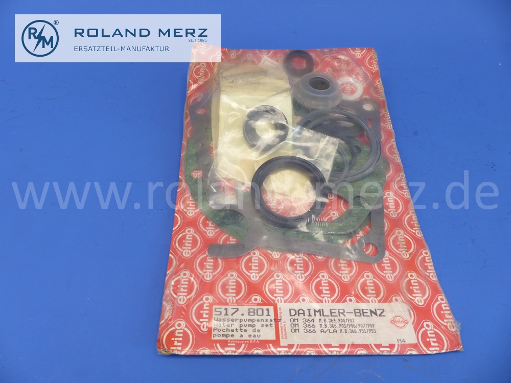517.801 Wasserpumpensatz Elring, Mercedes Motor OM364, OM366, Mercedes LK, Mercedes T2, MB-trac, Origninal Neuteil, NOS