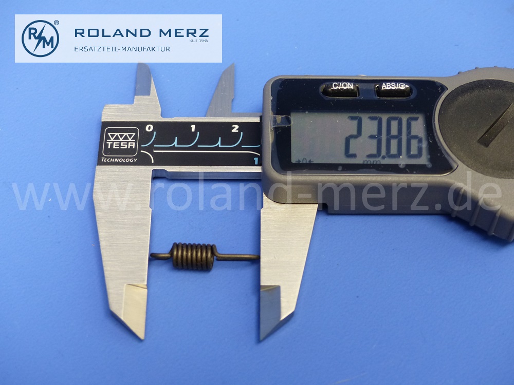 1234649485 Feder, Zugfeder, Fliehkraftverstellung, Zündverteiler, D = 1,0 mm, L = 23,86 mm, Original Bosch Neuteil, NOS 
