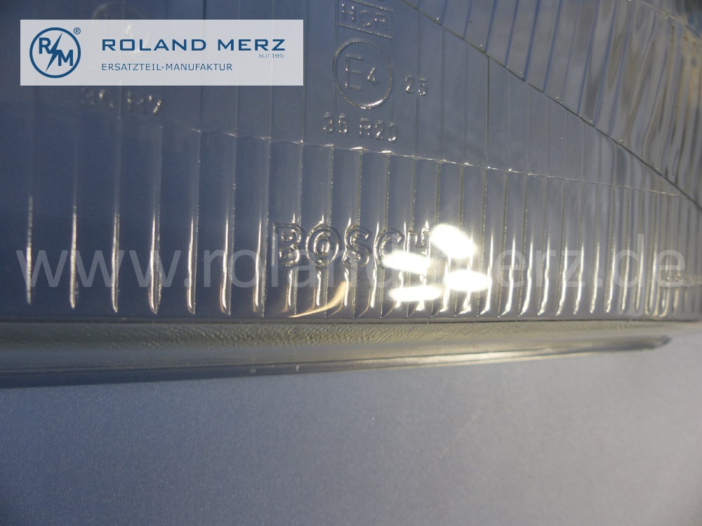 0018268090 Bosch Lichtscheibe, Streuscheibe, Abdeckglas, Scheinwerfer, mit Dichtband, links oder rechts, Mercedes 116 S-Klasse, Original Mercedes Neuteil, NOS