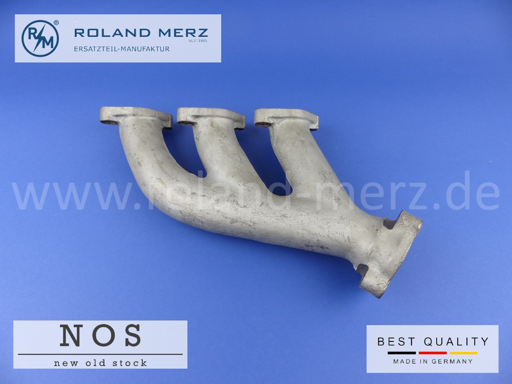 P1100714 Auspuffkrümmer Mercedes 110 142 80 02 Neuteil NOS Zylinder 1-3 M110, W114 /8, W116 280S, W107 280SL
