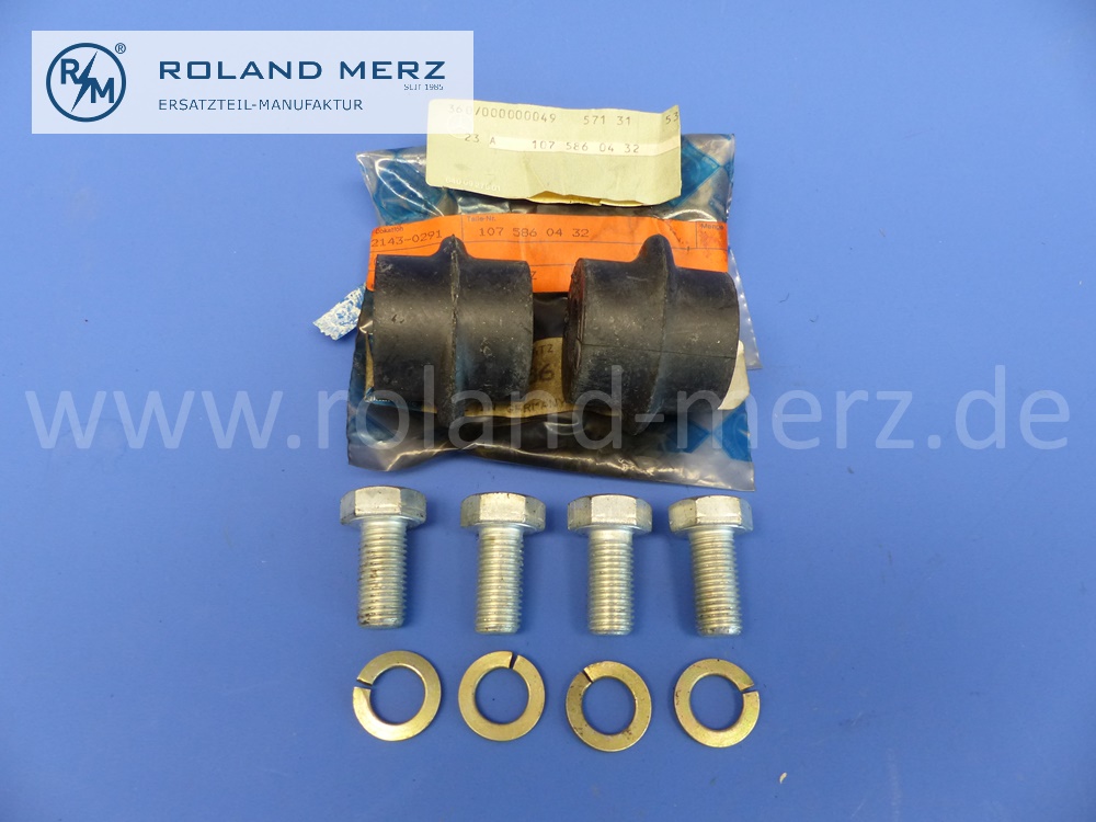 1075860432 Reparatursatz Drehstab, Stabilisator hinten Mercedes R107, C107, 350SL, 350SLC, 450S, 450SLC, Original Mercedes Neuteil, NOS 
