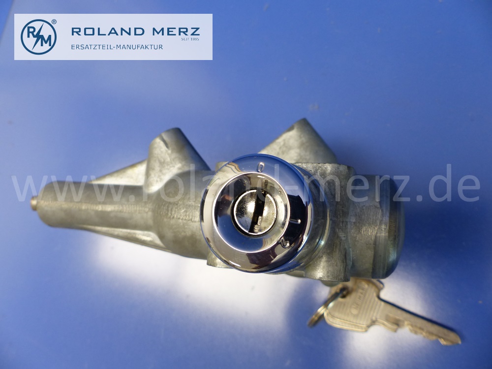 0004622530 Lenkungsschloss, Lenkradschloss, Zündschloss, RHD, mit Schlüsselpaar, Mercedes W108, W110, W111, W112, Original Mercedes Neuteil, NOS