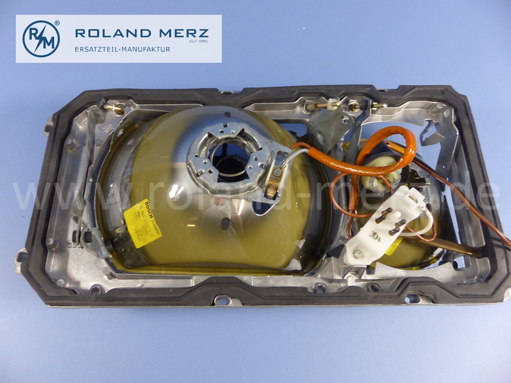 1168204261 Bosch Leuchteinheit, Scheinwerfer, rechts, mit Blinkleuchte, gelbe Nebellampe, Rechtsverkehr, Mercedes W116, Original Mercedes Neuteil, NOS 