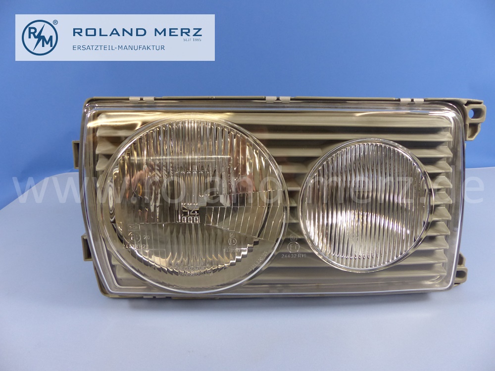 1238205261 Bosch Leuchteinheit, Scheinwerfer, mit Blinkleuchte, H4, rechts, Rechtsverkehr, Mercedes W123, Original Mercedes Neuteil, NOS 