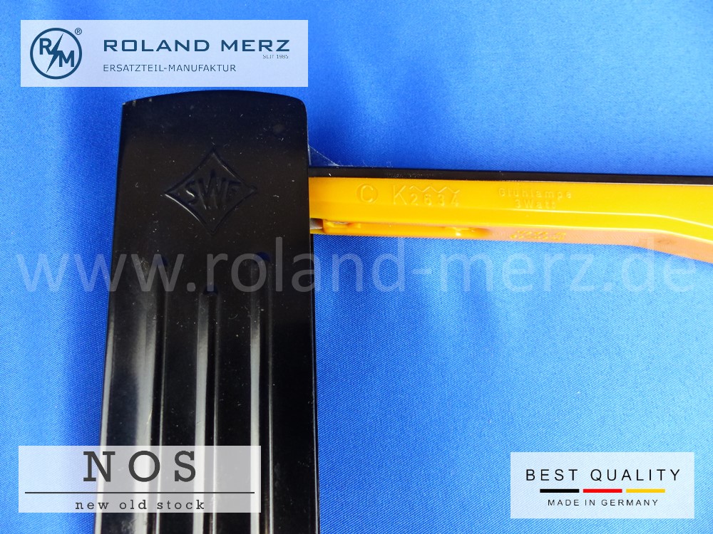 P1110516 Aufbauwinker original SWF Wa 200 schwarz lackiert, 6V 200mm Pfeillänge für Borgward, Hanomag u.a.