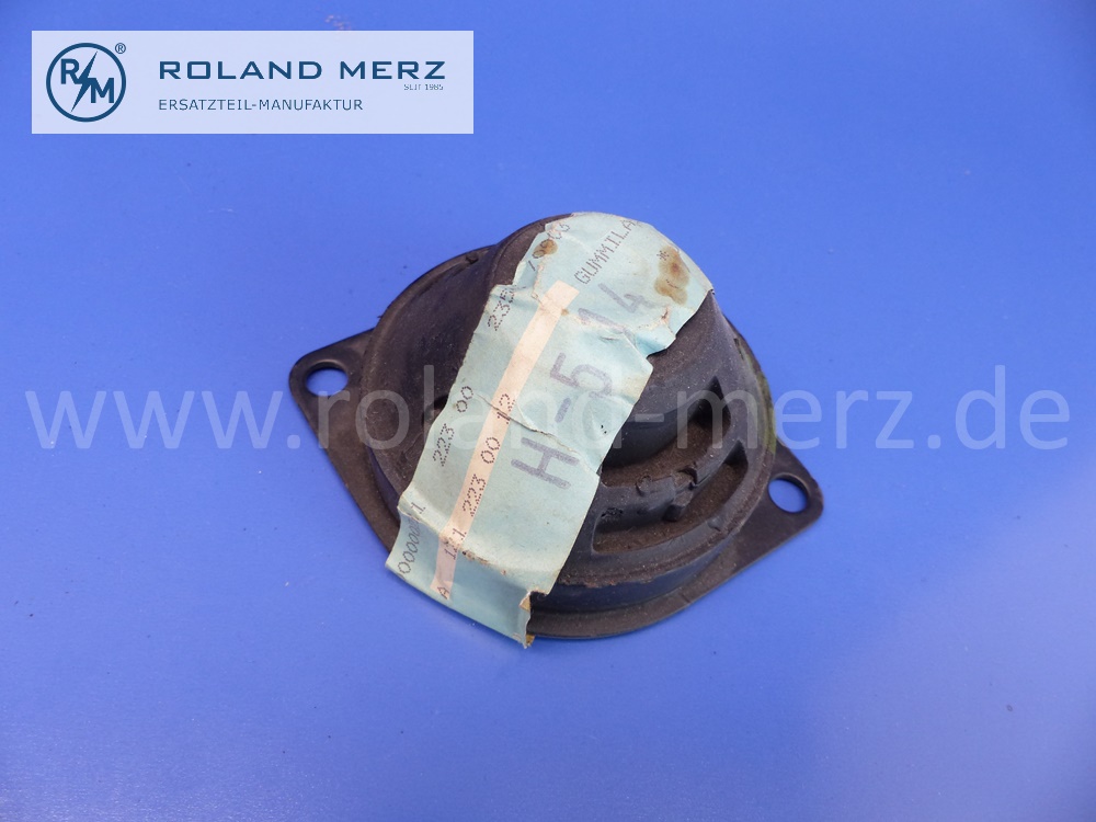 1212230012 Gummilager, Elastomerlager Motoraufhängung hinten links, Export 3mm, Mercedes W105, W120, W121, W180, 190SL, Ponton, Original Mercedes Neuteil, NOS