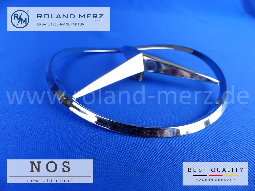 P1120470 Mercedesstern 113 758 00 58 für Heckdeckel MB-Originalteil (NOS) für 230SL – 280SL