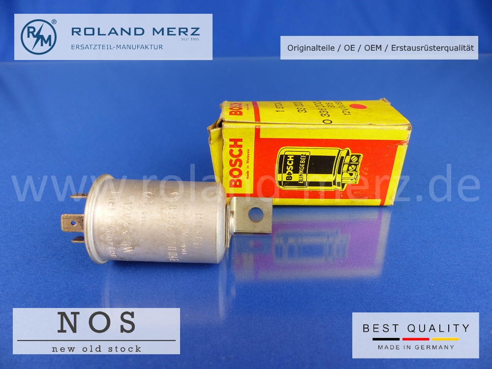0-336-200-046-03 Blinkrelais 0 336 200 046 Bosch 12 Volt 3 x 18 W Bosch Originalausführung NOS mit Metallgehäuse