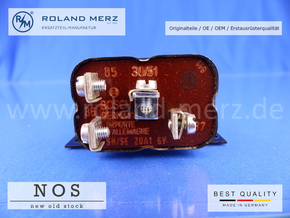 Relais 0 332 003 010 Bosch 6 Volt (SH/SE 20 A 1) für Dreiklang Signal Mercedes 000 542 26 19