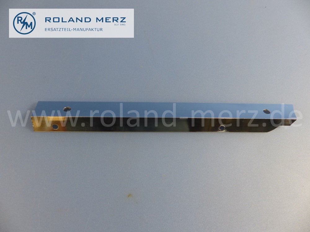 1077250965 Schiene, Abdichtschiene, Chromschiene, Fensterrahmen Tür, vorne links, Länge 285mm, Mercedes R107 roadster, SL, Original Mercedes Neuteil, NOS