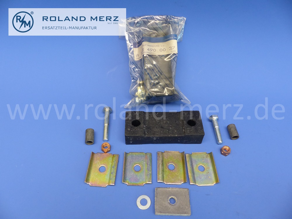 1285860049 / 1284900037 Reparatursatz Auspuff Aufhängung, Mercedes W121, W128, 190SL, Ponton 180 – 220SE,Cp/Cb, Original Mercedes Neuteil, NOS 