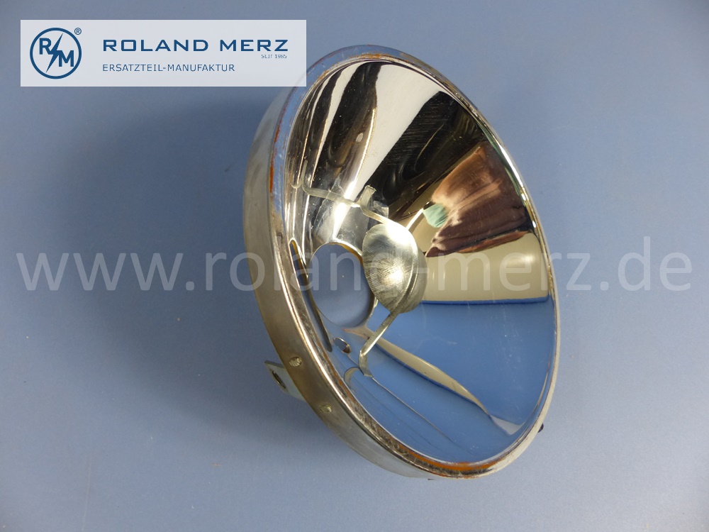 0008261581 Hella reflector head lamp, left and right, left hand traffic, Mercedes W110 Heckflosse, original Mercedes spare-part, NOS