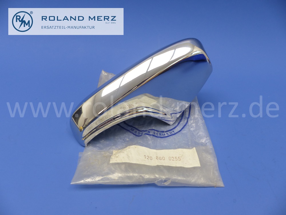1208800255 Horn Stoßfänger, Stoßfängerhorn hinten rechts Mercedes W110, W120, W121, Ponton, 180b, 180c, 180Db, 180Dc, 190b, 190Db, Original Mercedes Neuteil, NOS