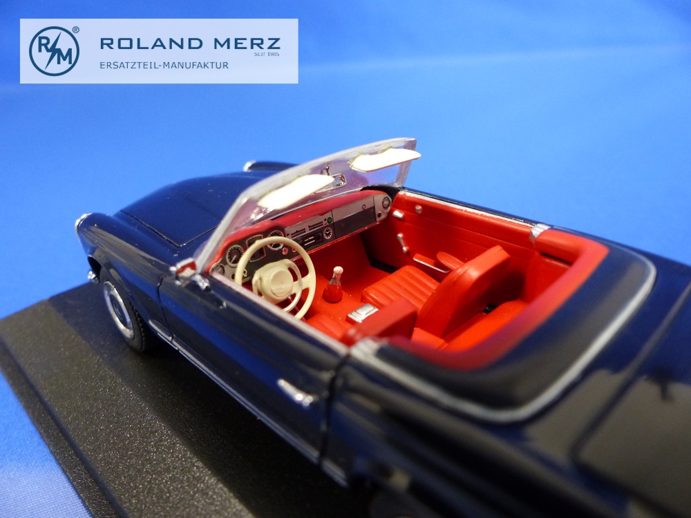 032232-11 Mercedes-Benz 280 SL Cabriolet dunkelblau - Minichamps PMA 1:43