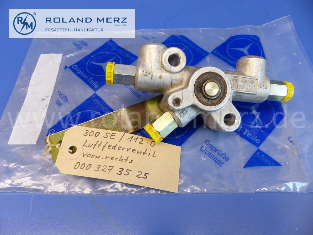 0003273525 Ventil, Ventileinheit Niveauregulierung, Luftfederung, Vorderachse rechts, Bosch LF/VNB2B1, frühe Version, Mercedes W112, Original Mercedes Neuteil, NOS