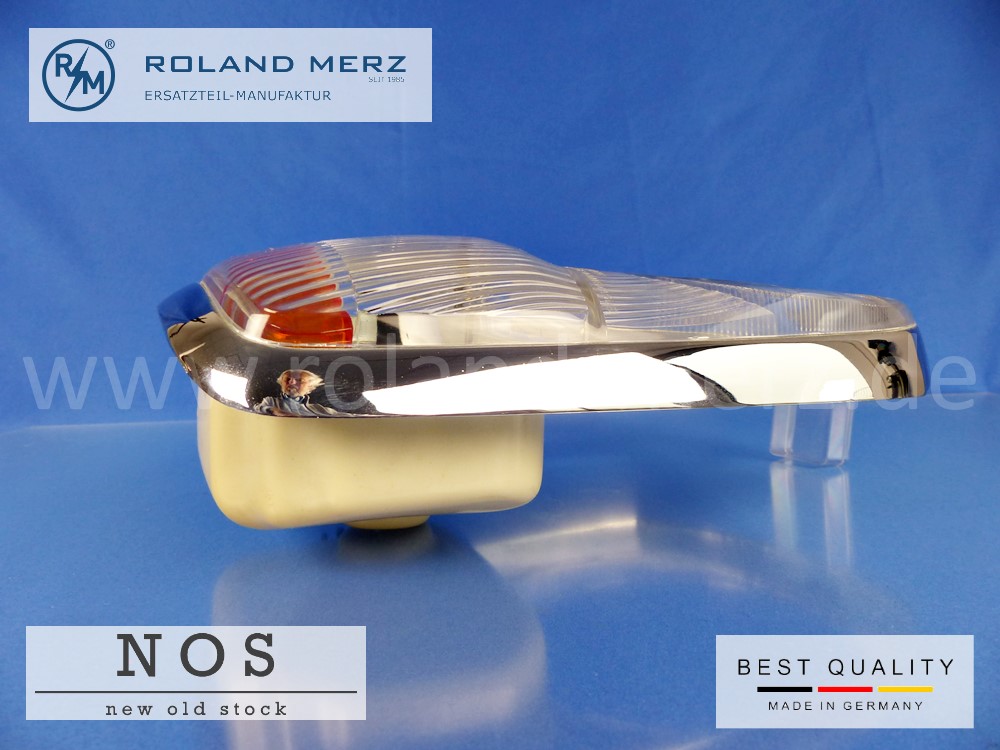 1138200066 (Bosch 1 305 542 050) Lichtscheibe / Zierrahmen Mercedes Pagode 280SL bis Fgst. 005607 Original Mercedes / Bosch Neuteil NOS