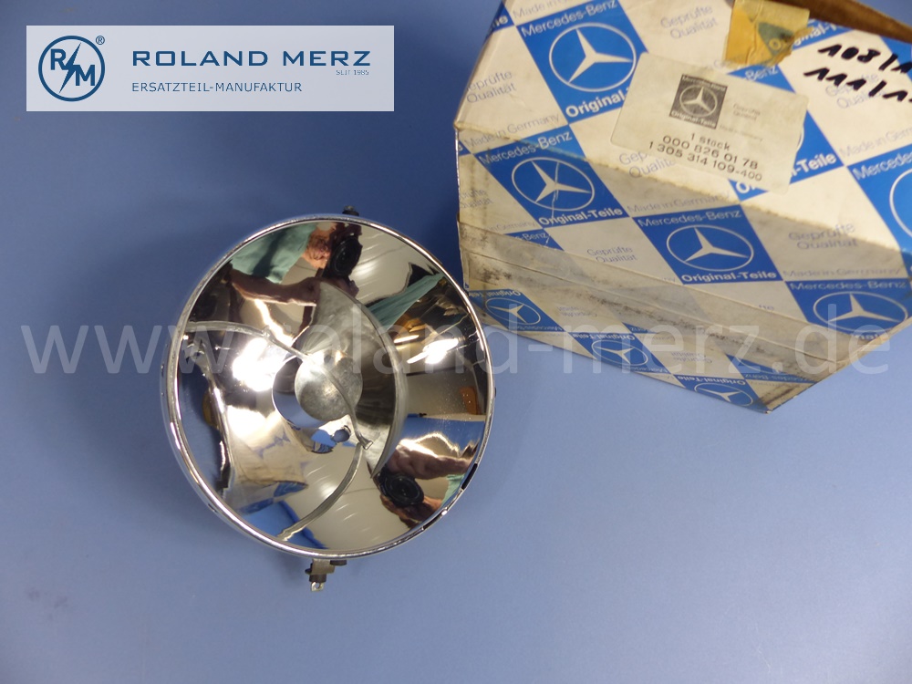 0008260178 Bosch Reflektor Scheinwerfer links oder rechts, Mercedes W108, W109, W111, W112, Mercedes, Original Mercedes Neuteil, NOS 