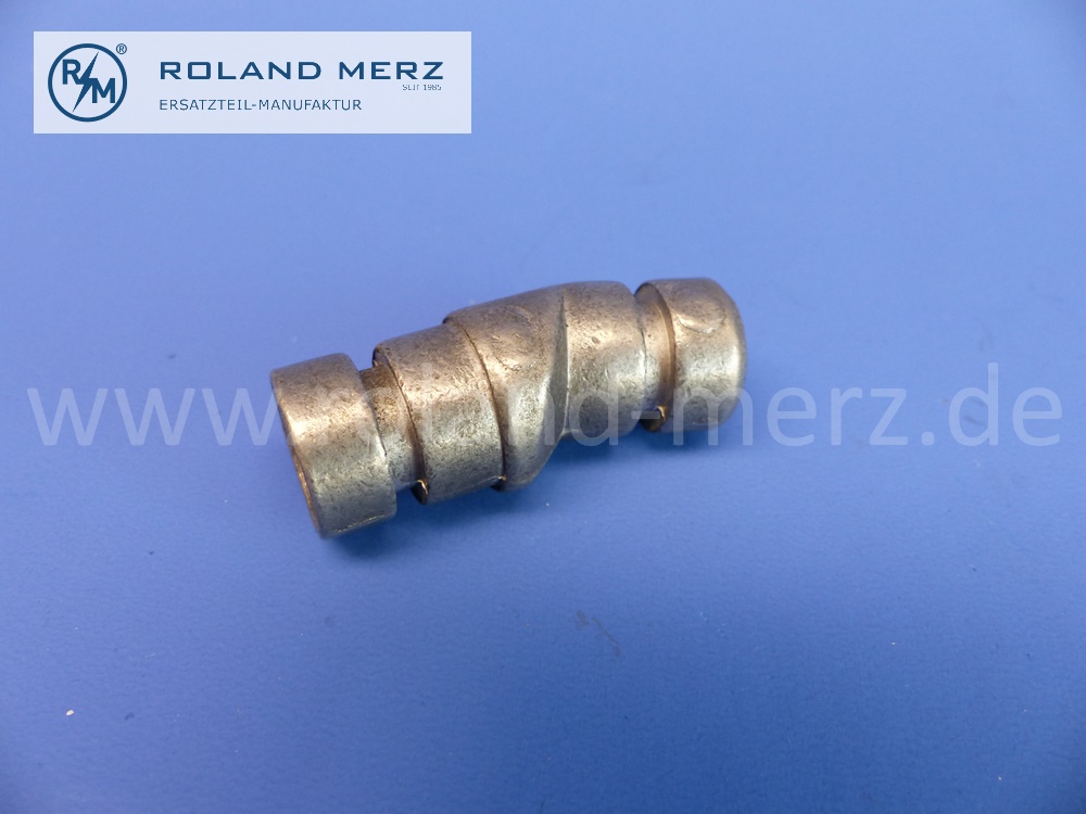 6210180128 elbow piece, guide tube oil dipstick, Mercedes M121, M127, OM621, 180Dc, 190D, 190Db, 220SE, original Mercedes spare part, NOS
