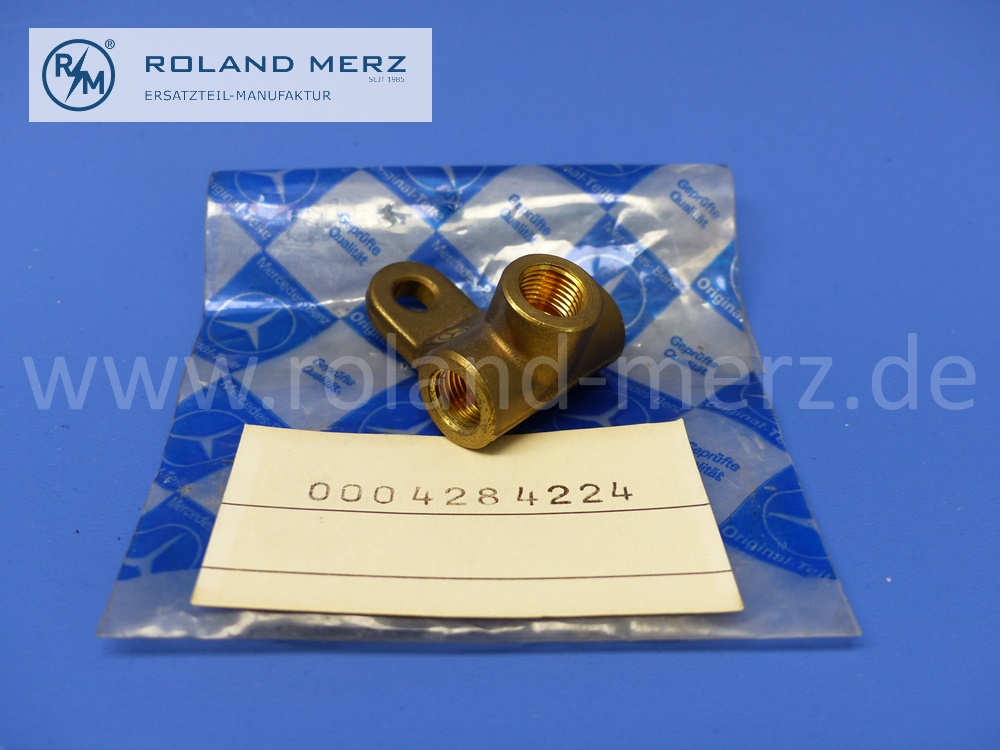 0004284224 Verteiler, Verteilerstück hinten, Mercedes 280SE 3.5, 280SE 4.5, 300SEL, 280SL, 280SLC, 350SL, 350SLC, 450SL, 450SLC, 560SL, original Mercedes Neuteil, NOS 