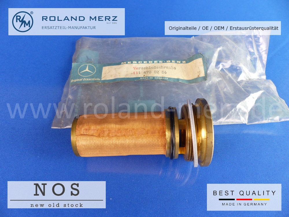 111-470-0286-01 Verschlussschraube 111 470 02 86 mit Filter für Tank Mercedes 220SEb/Cp