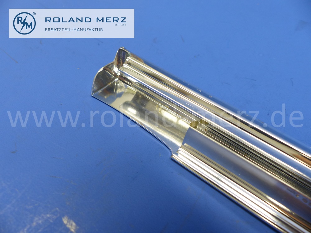 1157280430 trim bar right, front door, door edge, 800 mm, W114, W115, Strich 8, original Mercedes spare-part, NOS