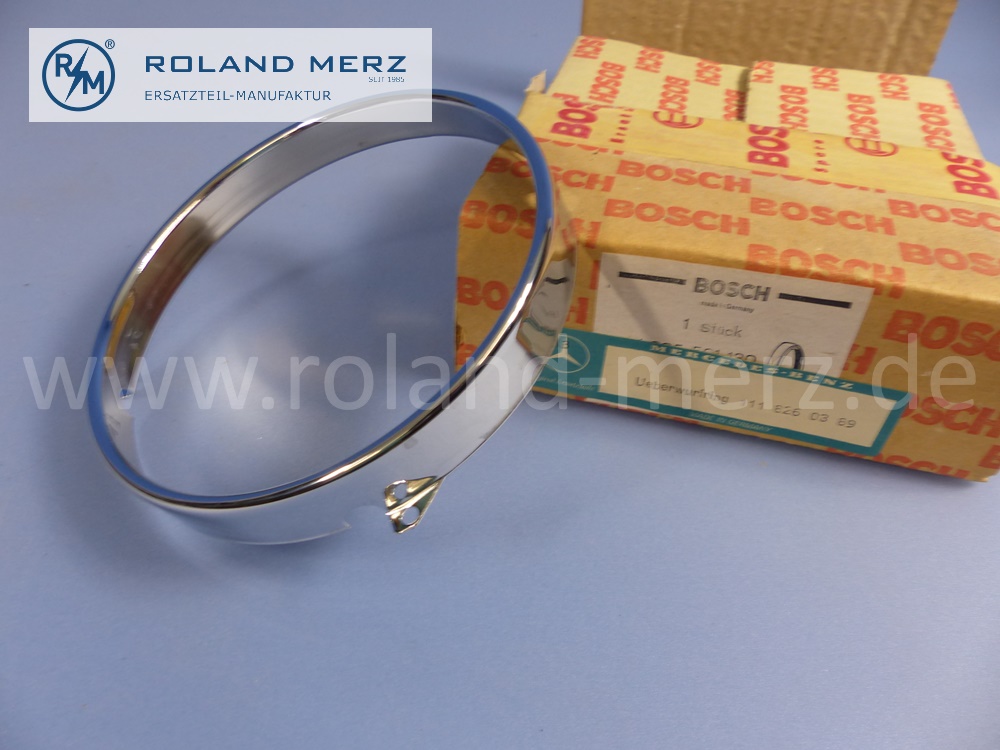 1118260389 Bosch rim beam unit head lamp, left and right, Mercedes W108, W109, W111, W112, original Mercedes spare-part, NOS
