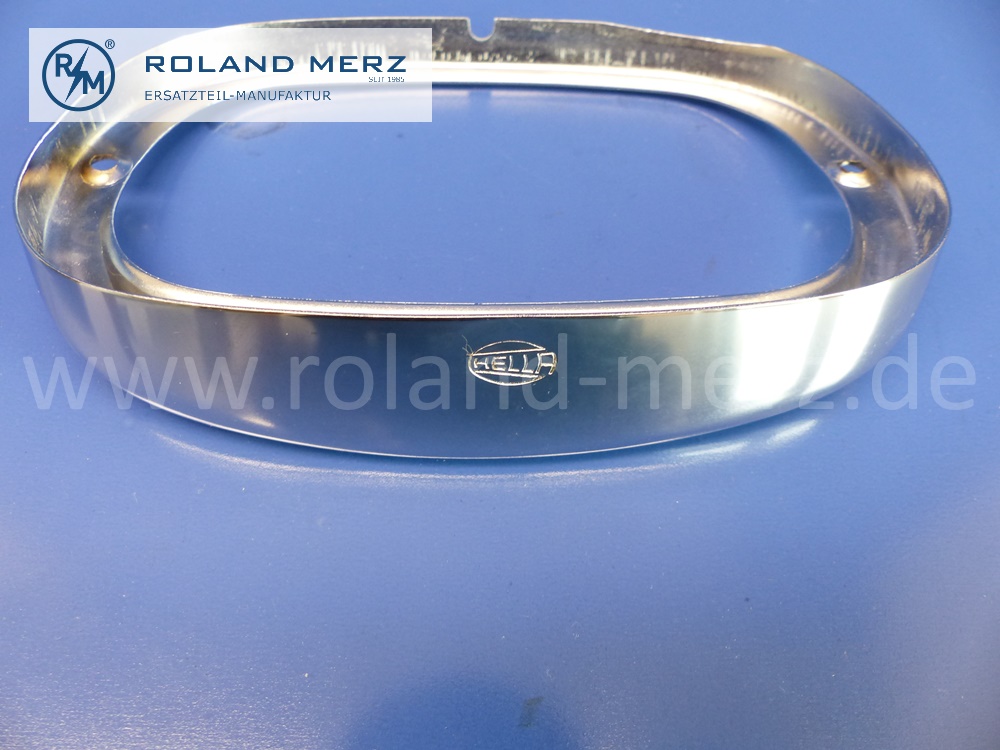 7127ZN Chromrahmen Nebelscheinwerfer Hella, 155mm x 95mm, Original Hella Neuteil, NOS 