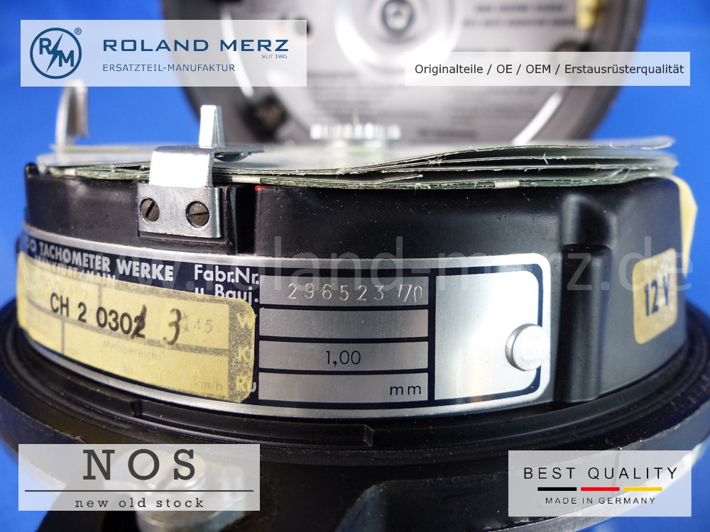 Omnibus Tachograph Fahrtenschreiber mit Uhr 12 Volt bis 90 Km/h für Oldtimerbus / LKW VDO 
