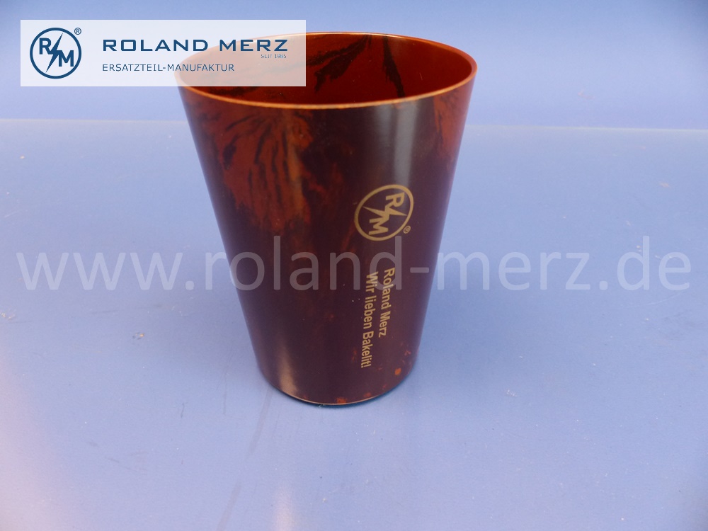 Becher aus Bakelit, 41 Gramm, 200 ml, Höhe 9,5 cm, unkaputtbar, lebensmittelecht, spülmaschinenfest, auf Wunsch mit Gravur, Eingenproduktion Roland Merz Ersatzteilmanufaktur