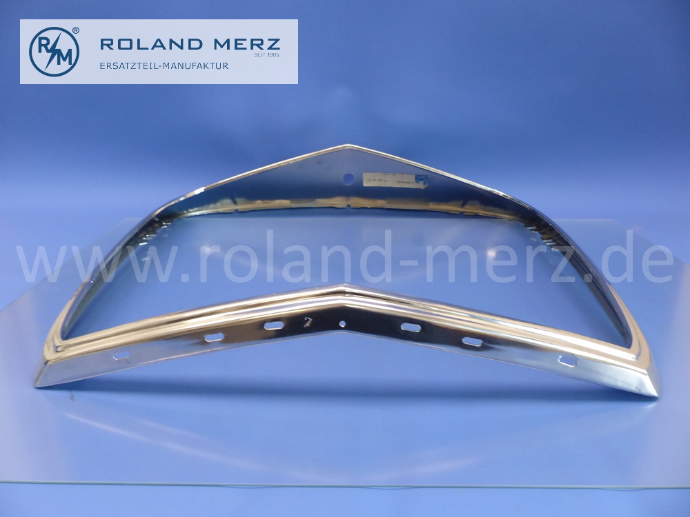 1108880015 Kühlerverkleidung, Verkleidung Kühler, Chromrahmen, Mercedes W110, W111, W112, W120, W121, Heckflosse, Ponton, Original Mercedes Neuteil, NOS 