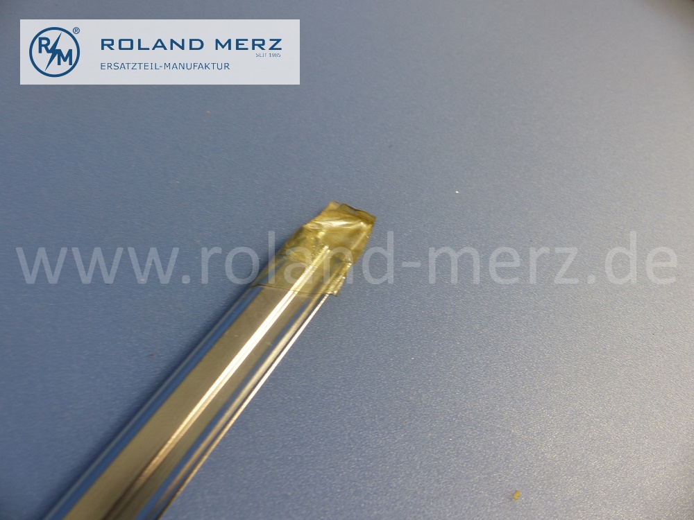 1237280131 Zierstab, Zierleiste, links, Fensterrahmen oben, Fahrertür, Mercedes W123, Länge 830 mm, Original Mercedes Neuteil, NOS